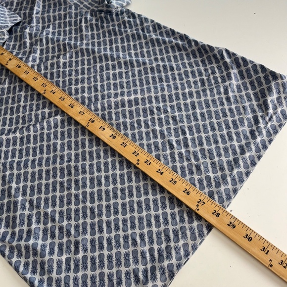 PUMA Golf Light Gray Blue Pineapple All Over Print Performance Polo Shirt Large - Picture 7 of 8